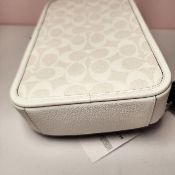 NWT Coach C9867 Sullivan Pack Silver Chalk White Signature Canvas Leather - Picture 5 of 7